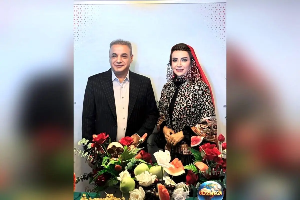 شبنم قلی‌خانی در شب یلدا با چیدمان لوکس در دبی و حضور رشید کاکاوند + تصاویر جذاب
