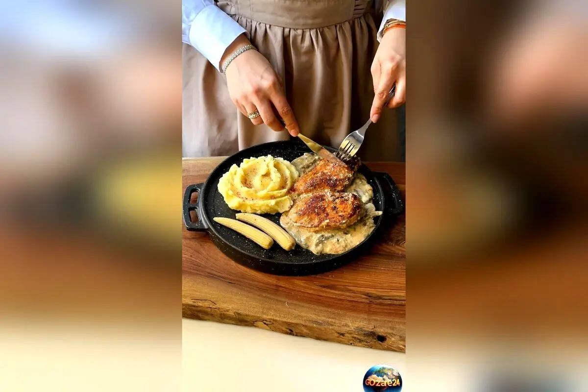 آموزش سریع و آسان تهیه غذای رژیمی با مرغ، قارچ و سیب‌زمینی برای عضله‌سازی بدنسازان جوان