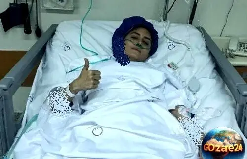 عکسی نادر از عیادت نرگس محمدی و علی اوجی از الناز شاکردوست در بیمارستان پس از حادثه در حین فیلمبرداری