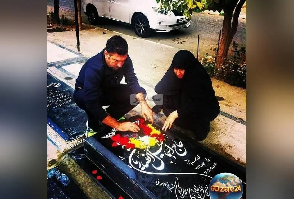 تصاویر مراسم ختم پدر علی انصاریان؛ لحظه‌های غم‌انگیز و حضور متفاوت در مراسم عزا