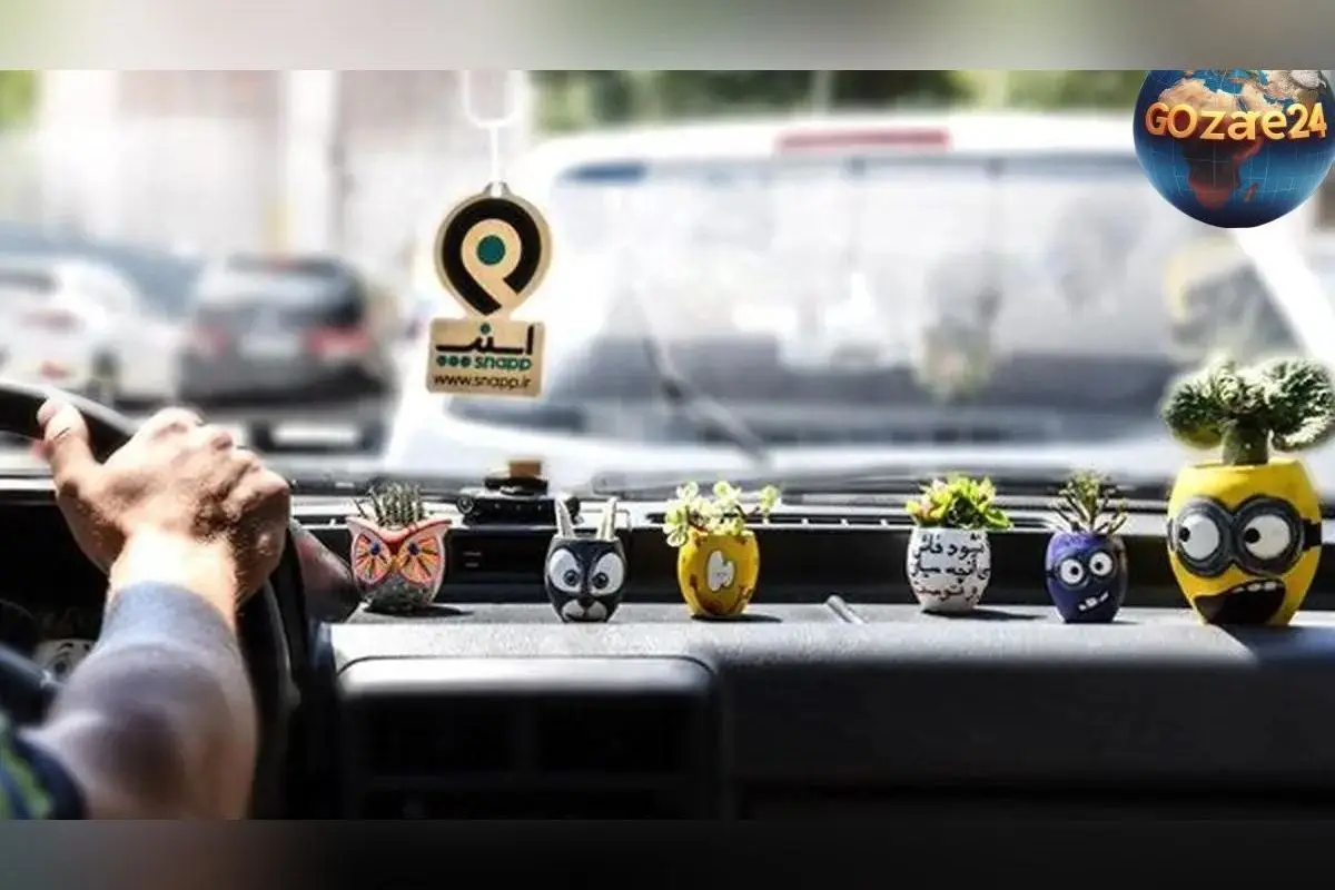 ابتکار خلاقانه راننده اسنپ: تبدیل خودرو به گالری صنایع دستی ایرانی و جلب توجه در فضای مجازی