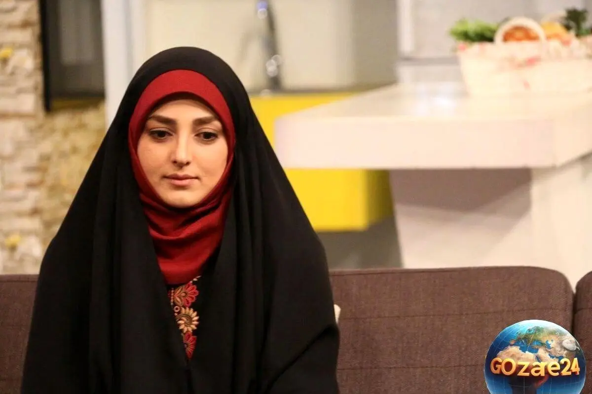 مانتو عبایی گل دوزی شده ستاره سادات قطبی با رنگ مشکی و طراحی اصیل + عکسهای جدید و جذاب