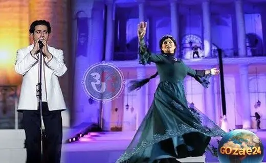 همایون شجریان، دخترش و سحر دولتشاهی در رستورانی خارج از ایران با میز غذای مفصل و رنگارنگ!