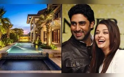 خانه لوکس و مدرن آیشواریا رای باچان و آبیشک باچان در دبی + تصاویر داخلی و معماری فوق‌العاده