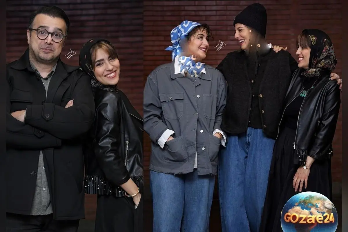 تصاویر شیک و ایرانی‌پسند هنرمندان در پشت صحنه نمایش باران اسیدی؛ استایل‌های خاص سپند امیرسلیمانی، مونا کرمی و فاطیما بهارمست