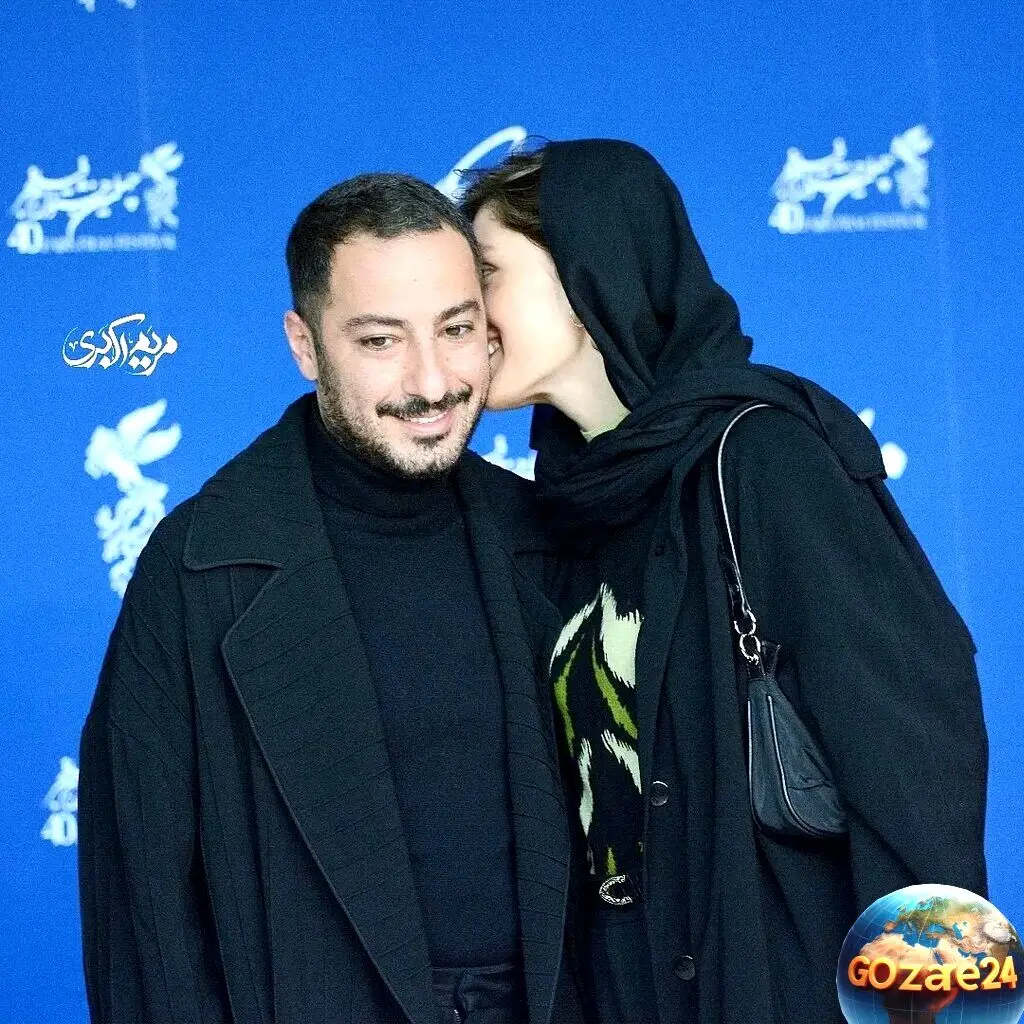 عکس سلفی عاشقانه فرشته حسینی و نوید محمدزاده زیر برف در صفحه اینستاگرام