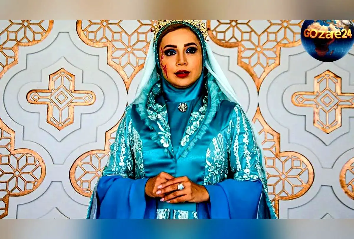 تصاویر دیدنی از لباس عروس شبنم قلی‌خانی با تاج اعیانی و حجاب کامل در شب عروسی‌اش