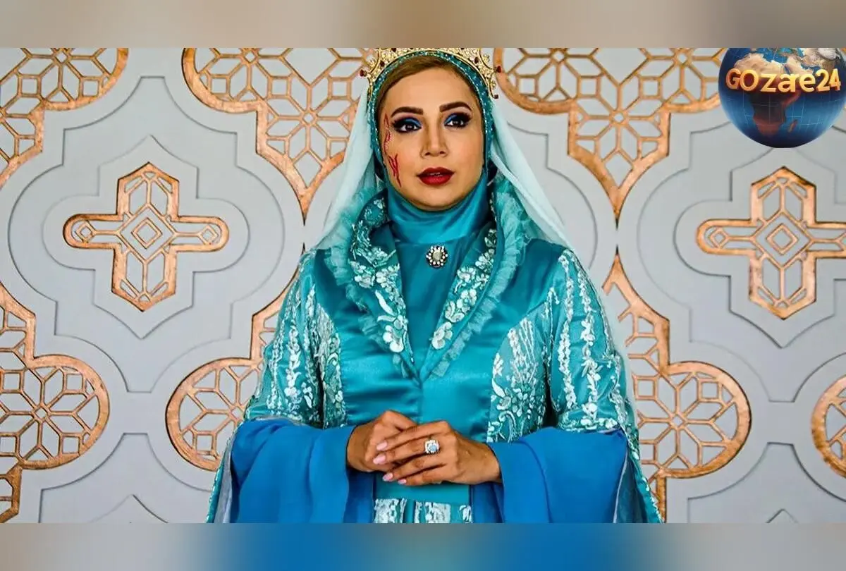 تصاویر دیدنی از لباس عروس شبنم قلی‌خانی با تاج اعیانی و حجاب کامل در شب عروسی‌اش