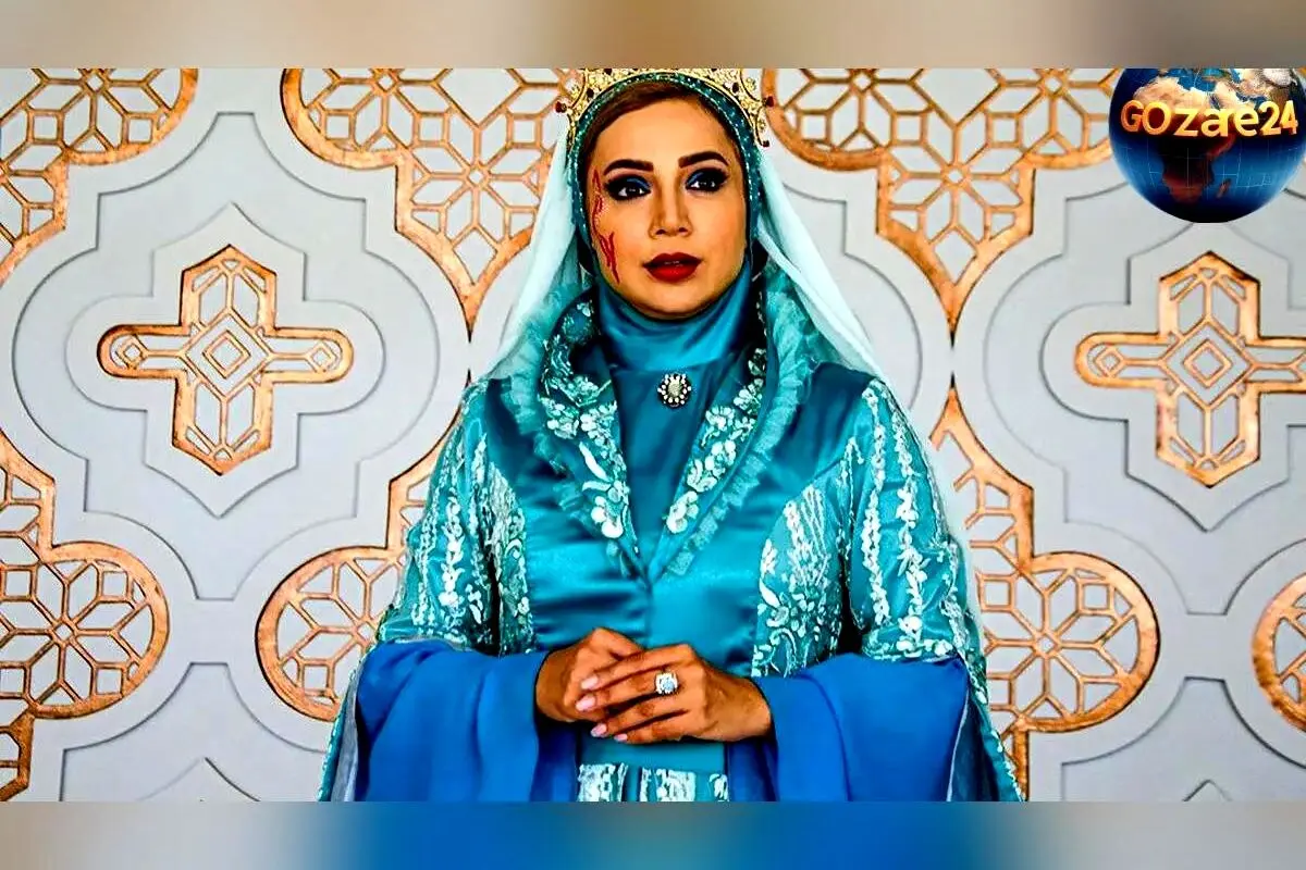 تصاویر دیدنی از لباس عروس شبنم قلی‌خانی با تاج اعیانی و حجاب کامل در شب عروسی‌اش