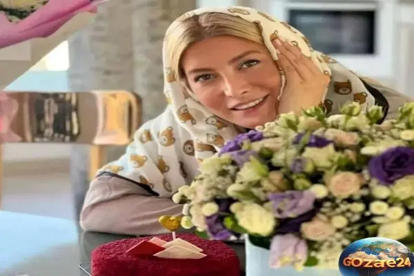 تصویر جذاب از جشن تولد همسر ثروتمند فریبا نادری با تم طوسی و سفید و حضور دختر بامزه‌اش